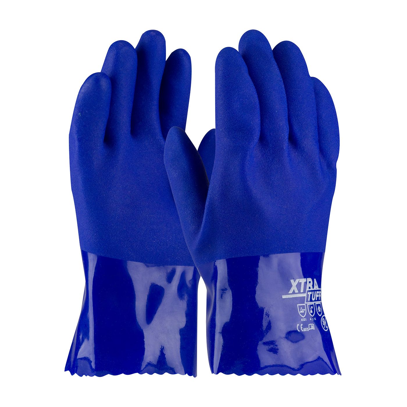 XtraTuff™ Oil Resistant PVC Coated Glove with Seamless Liner and Rough Finish - Gloves